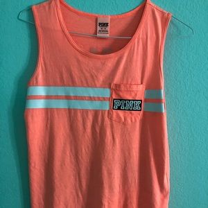 VS PINK neon pink/orange tank top